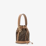 FENDI Mon Tresor Brown FF fabric mini-bag - Image 4